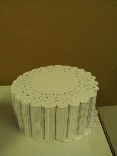 WHITE LACED ELEGANT PAPER DOILIE 6&#034; ROUND ( 500 PER PACKAGE ) WEDDINGS/PASTRY