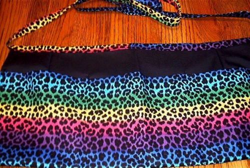 WAITRESS APRON MULTI COLOR LEOPARD