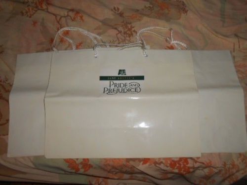 2 Rare Large 90s A&amp;E Jane Austin&#039;s Pride &amp; Prejudice Colin Firth White Giftbags