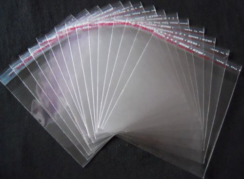 100/200PCS Plastic OPP Clear Self Adhesive Bags Seal Packing Bag 8X14CM