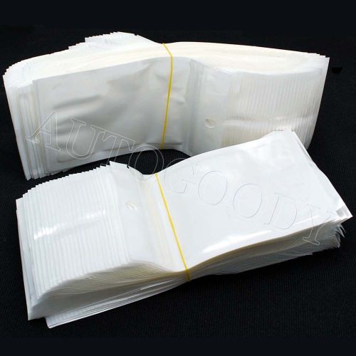 100 Ziplock 5.5x8 Clear Plastic White Bags 5.5&#034; x 8&#034; Wholesale Lot