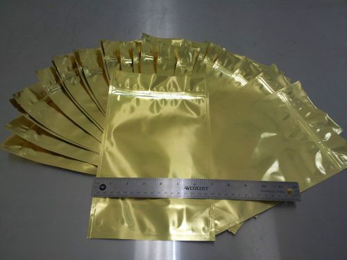 25 Bags Pouch Gold Zip Lock Foil Stand Up 16oz of 7 x 11 .5 inch Medium Capacity