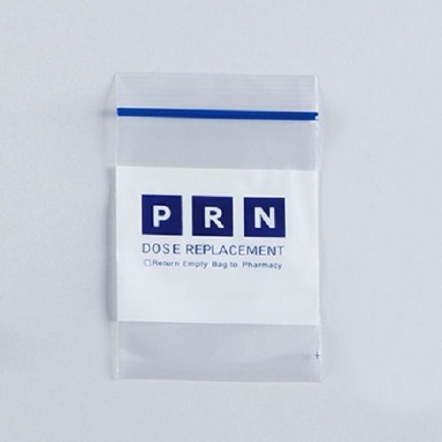 Health Care Log. Pre-Printed Easy Write Reclosable, PRN - 100 Bags Per Package