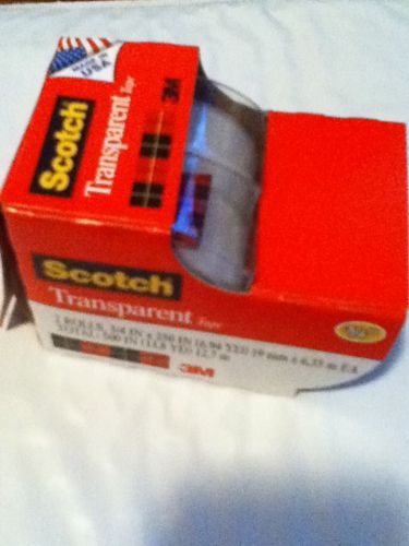 2 rolls wrapping scotch transparent tape classic glossy 3m 3/4 in x 250 in new for sale
