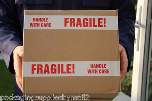 Fragile handle with care preprinted tape 240 rl 3&#034;x110yd for sale