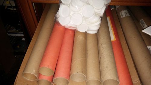 200 mixed/used 2 x 30 Premium Poster Tubes 2x30 Shipping Tubes with caps
