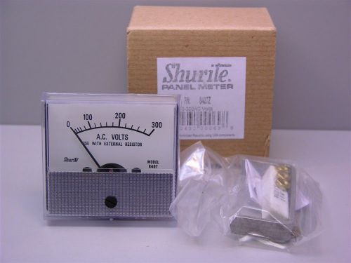 1 Shurite 8407Z 850 Series 0-300AC Volts Panel Meter 2.5&#034; Mounting Hole