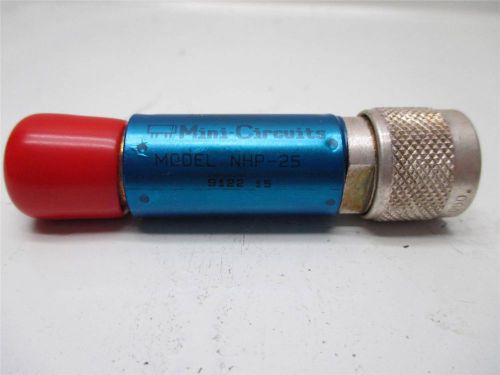 High pass filter 27.5 to 800 mhz 50 ohms n connector mini-circuits nhp-25 for sale