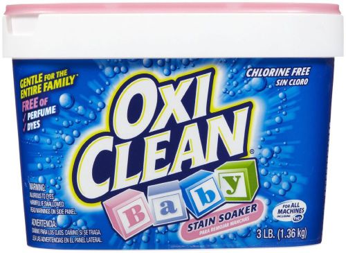 NEW OxiClean Baby Stain Fighter, Soaker, 3 lb Tub Baby stain Soaker