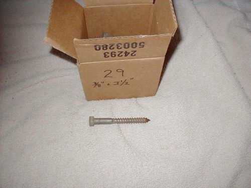 3/8&#034; lag bolts, 29 3-1/2&#034; long bolts and 20 4&#034; long bolts for sale