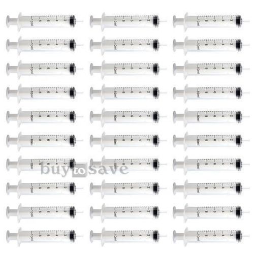 30 x 10ml Disposable PP Syringe Slip Tip Latex/Rubber Free High Quality New
