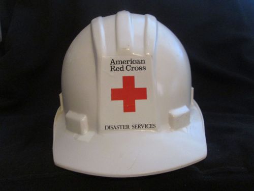 american red cross disaster services protective hard hat.osha approved.