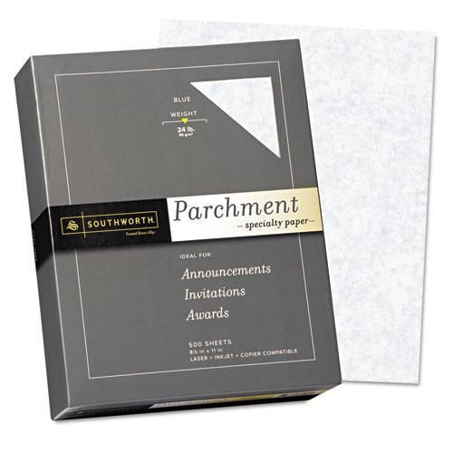 NEW SOUTHWORTH 964C Parchment Specialty Paper, Blue, 24 lbs., 8-1/2 x 11,