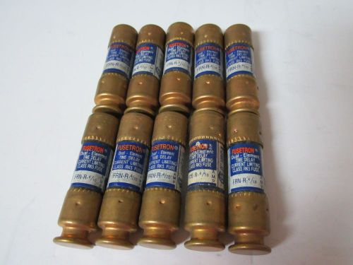 Lot of 10 cooper bussmann fusetron frn-r-4/10 fuse new no box for sale