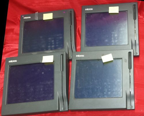 Lot of 4 MICROS WORKSTATION 3 HOSPITALITY POS TERMINAL MODEL 400412 AS IS Parts