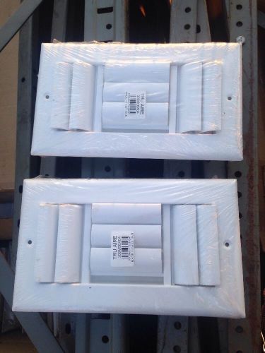 Adjustable Sidewall/Ceiling Register/Diffuser 8x4 Three-Way  White