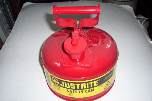 JUSTRITE Type 1 Safety Can for Flammables 1 Gallon  Red  7110100  NEW with box