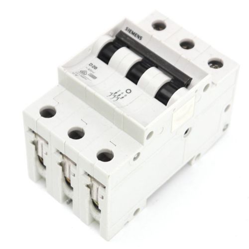 Siemens 5sx2 d20 circuit breaker interrupter protector 3-pole 480vac 5sx23 for sale