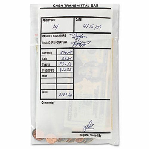 Mmf cash transmittal bags, self-sealing, 6 x 9, 500 bags per box (mmf236006920) for sale