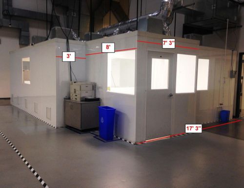 Cleanroom 560 square feet 3 room clean room 209e class 100,000 iso-8 used for sale