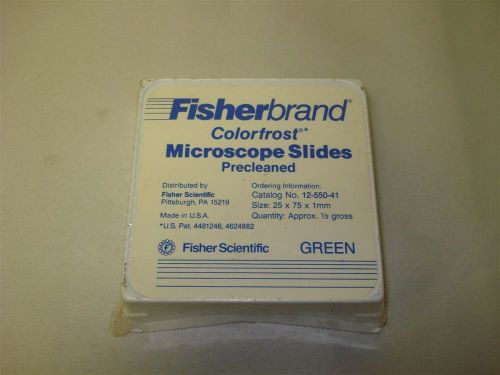 Fisher Brand ColorFrost Microscopic Slides Pre-Cleaned Cat. 12-550-41