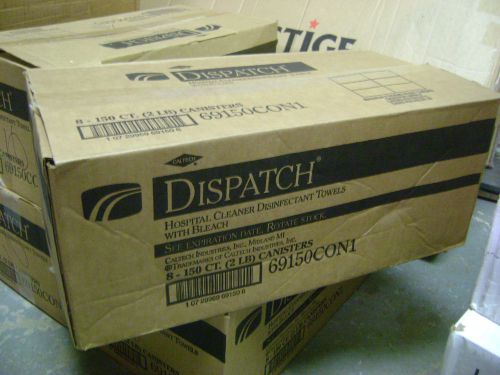Lot of 8 canisters -clorox caltech dispatch hospital cleaner disinfectant wipes for sale