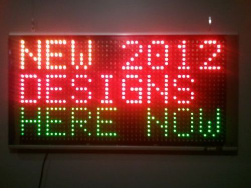 LED Programmable Sign 3 Colors. 3 or 2 line Display. Great Advertising.