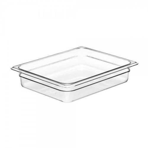 CAMBRO (22CW-135)  HOT &amp; COLD FOOD PANS, HALF SIZE 2 1/2&#034; DEEP CLEAR