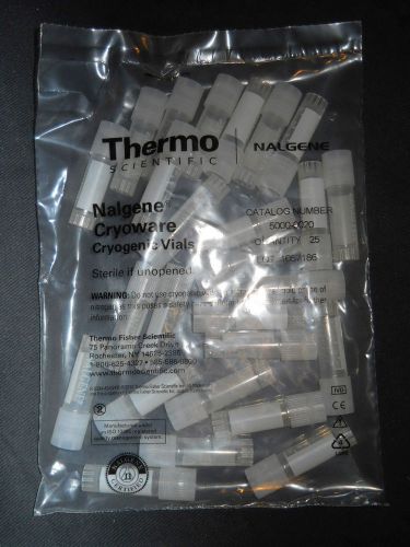 Thermo Sci Nalgene Cryoware 2.0mL 2mL Cryogenic Vials Sterile Cryotubes (25/Bag)