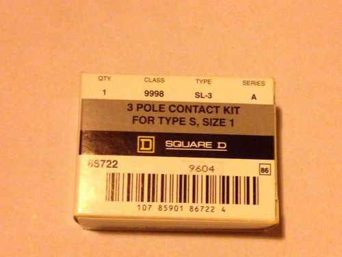Square D Sl3 Contact Kit 3 Pole Size 1 Type S Class 9998 New In The Box