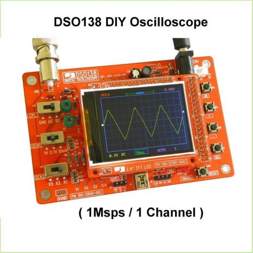 Dso138 2.4&#034; tft digital oscilloscope kit diy kit parts ( 1msps ) for sale