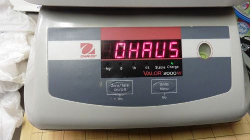 Ohaus Valor 2000 Compact Rechargeable Food Scale Water Resistant Portable As-is