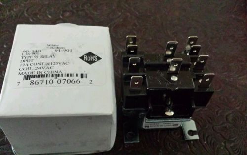 Lot of 10 white rodgets  dpdt/24v switching relay 90-340 hvac for sale