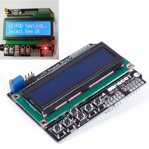 New 1602 LCD Board Blue Backlight Keypad Shield For Arduino LCD Expansion Robot