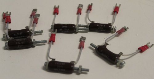 Lot of (6) Ohmite B8J20R 5W 20 Ohm  Wirewound Power Resistor, Ceramic Case