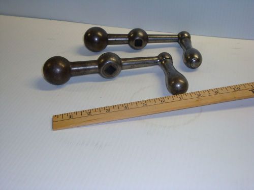 2 revolving handles for milling machine, grinder, pantograph 1/2&#034; sq. bore for sale