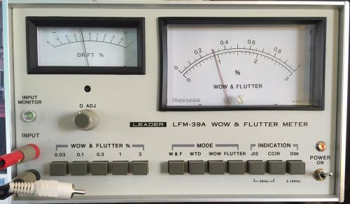 Leader - LFM-39A Wow Flutter-Meter Good Clean Appearance - Untested Condition