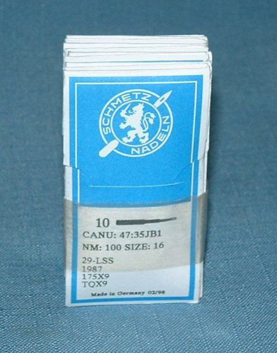100 Industr. Sewing Machine Needles - SCHMETZ 29-LSS, 1987, 175x9 - Sz 16/100