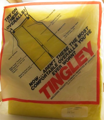 New in package tingley rain overalls usa made yellow small fly front for sale