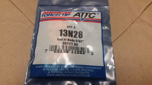 ATTC American Torch Tip 13N28 Collet Body 3/32&#034; for Torch #9, 20 &amp; 25  |  5-pk