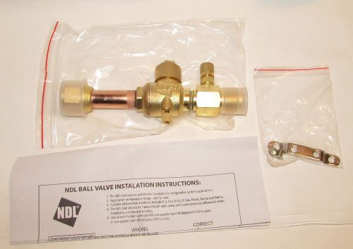Ndl nbv58ffs 5/8&#034; ductless mini split reverse ball valve fnpt side schrader for sale