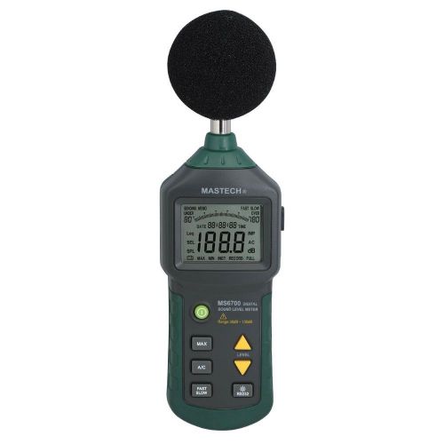 MASTECH MS6700 Autoranging Digital Sound Level Meter Tester 30dB to 130dB