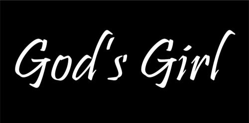 God&#039;s Girl Religion Jesus CHRISTIAN VINYL CAR  STICKER DECAL 7 inch