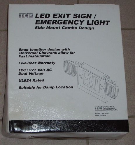 One (1) - tcp led exit sign / emergency light box &amp; parts **parts** for sale