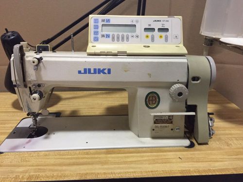 Juki DDL-5550N-7 Single Needle Industrial Sewing Machine, Computer, and Table