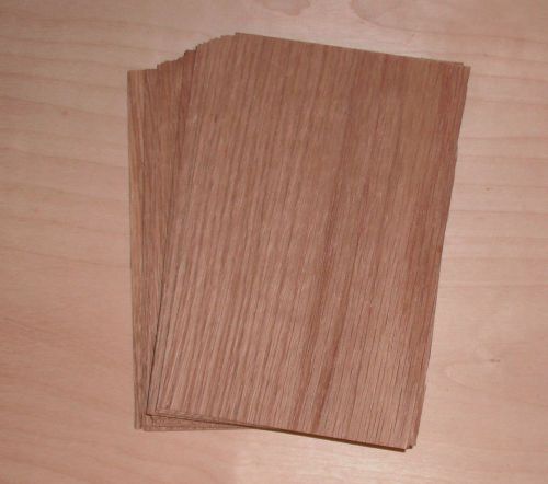 1/16&#034; THICK WHITE OAK RAW WOOD VENEER 24 PIECES 5&#034; X 8&#034;