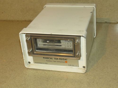 PASSCAL 72A-03-DAT AUXILIARY TAPE SUBSYSTEM -DATA ACQUISITION (PA1) SEISMIC