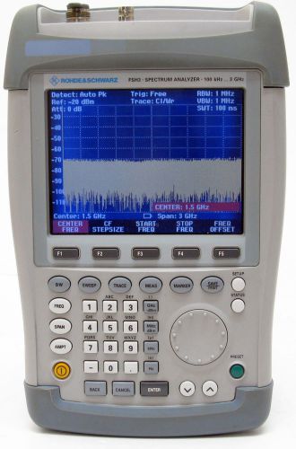 R&amp;s rohde &amp; schwarz fsh3.03 handheld spectrum analyzer 3 ghz calibrated 08/2014 for sale
