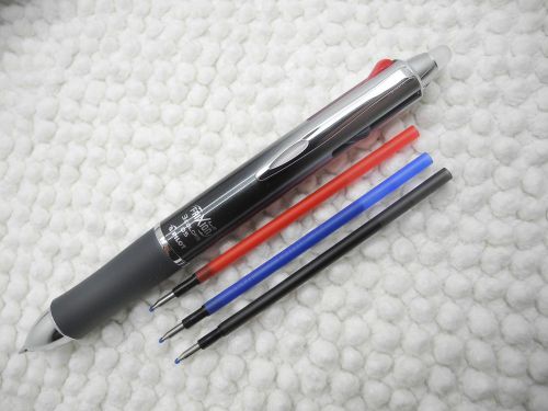 Metal black pilot frixion ball 3 0.5mm roller ball pen free 3 refill red&amp;b&amp;blue for sale