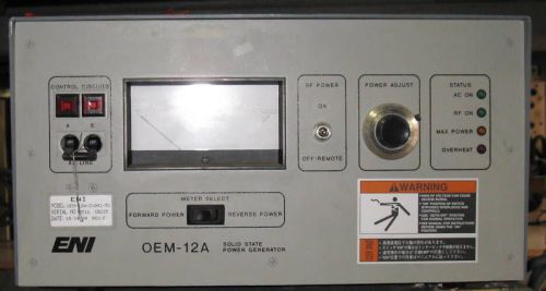 Eni oem-12a rf power generator 13.56 mhz vacuum supply for sale